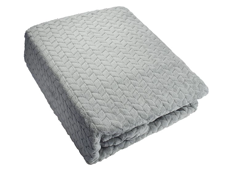 FRAZADA ANDES FLANNEL JACQUARD 2 PLAZAS 210 CM GRIS - 2