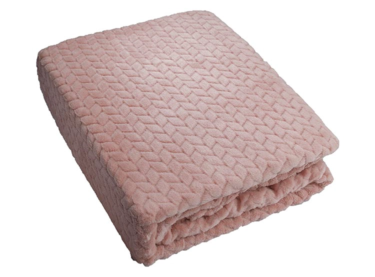 FRAZADA ANDES FLANNEL JACQUARD 1.5 PLAZAS 210 CM ROSADO - 2