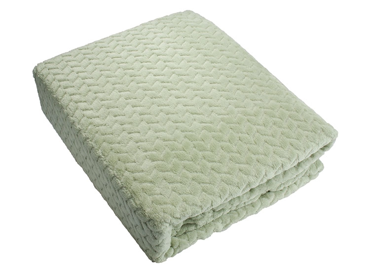FRAZADA ANDES FLANNEL JACQUARD 2 PLAZAS 210 CM VERDE - 2