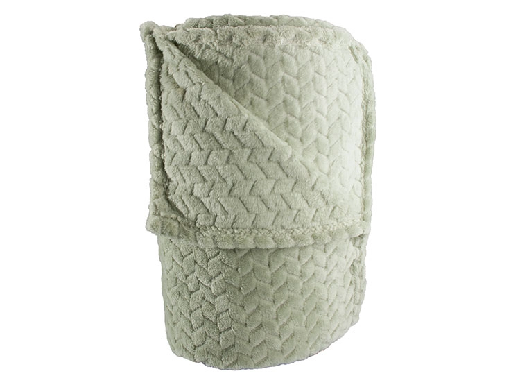 FRAZADA ANDES FLANNEL JACQUARD 2 PLAZAS 210 CM VERDE - 3