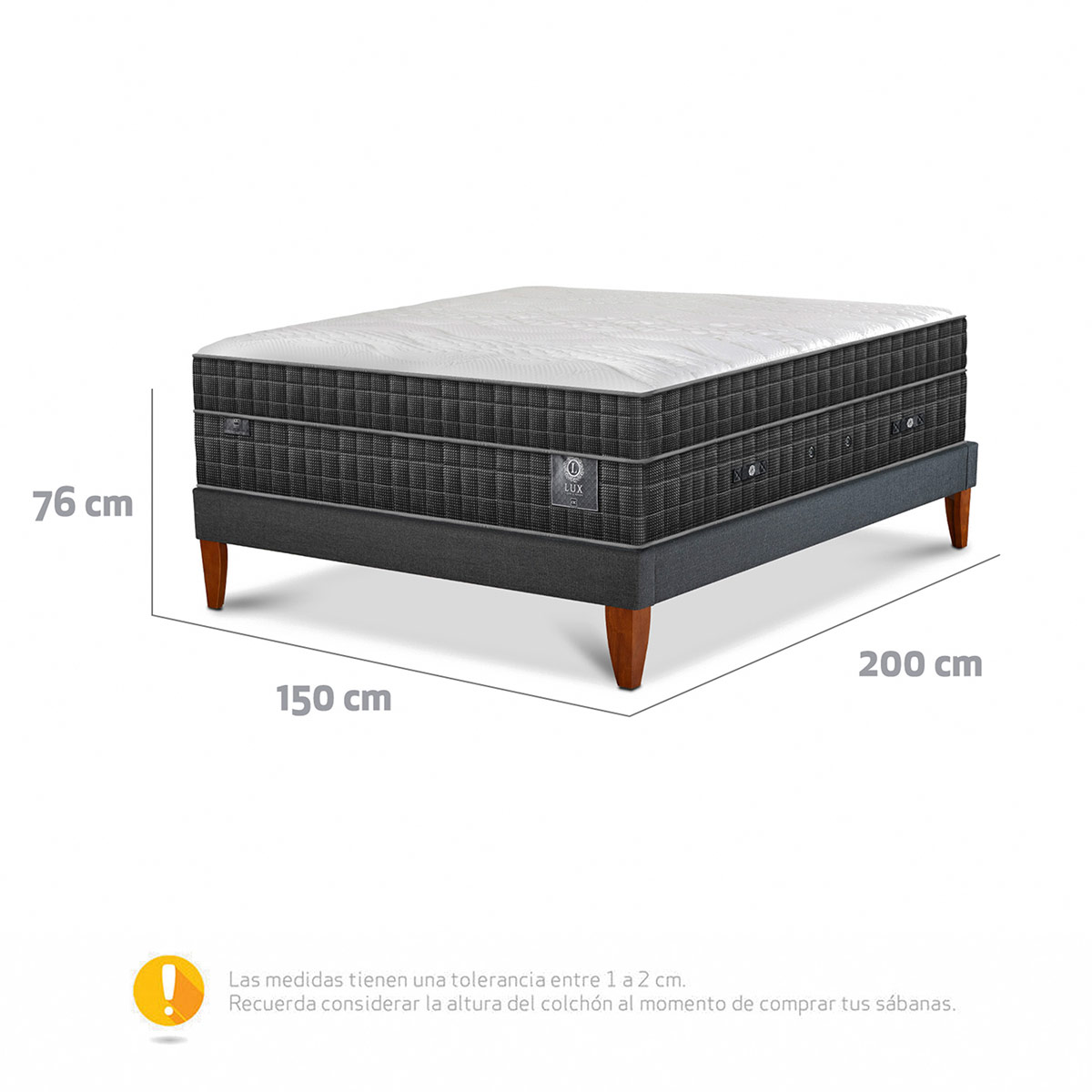 CAMA EUROPEA CIC CURVE LUX 2 PLAZAS - 11