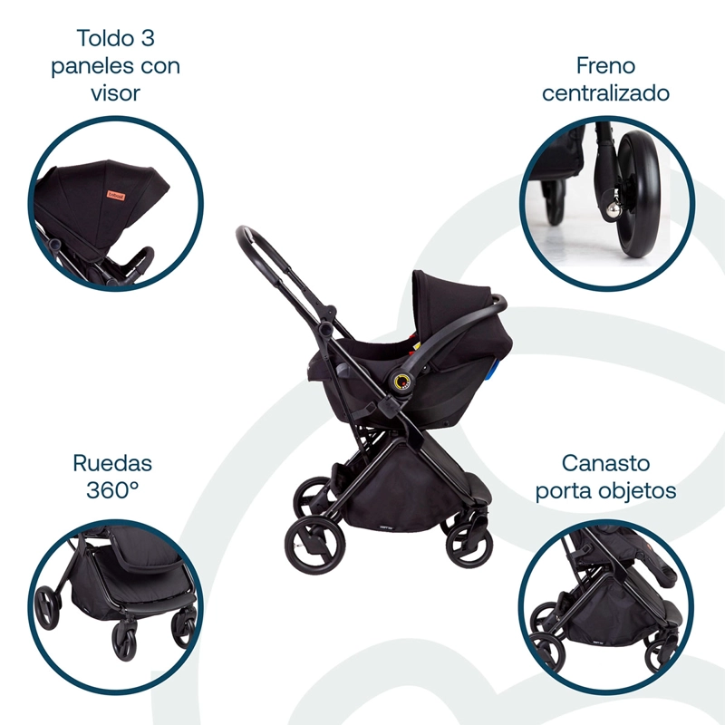 COCHE CUNA TRAVEL SYSTEM BEBE SWIFT 360 BEBESIT - 5