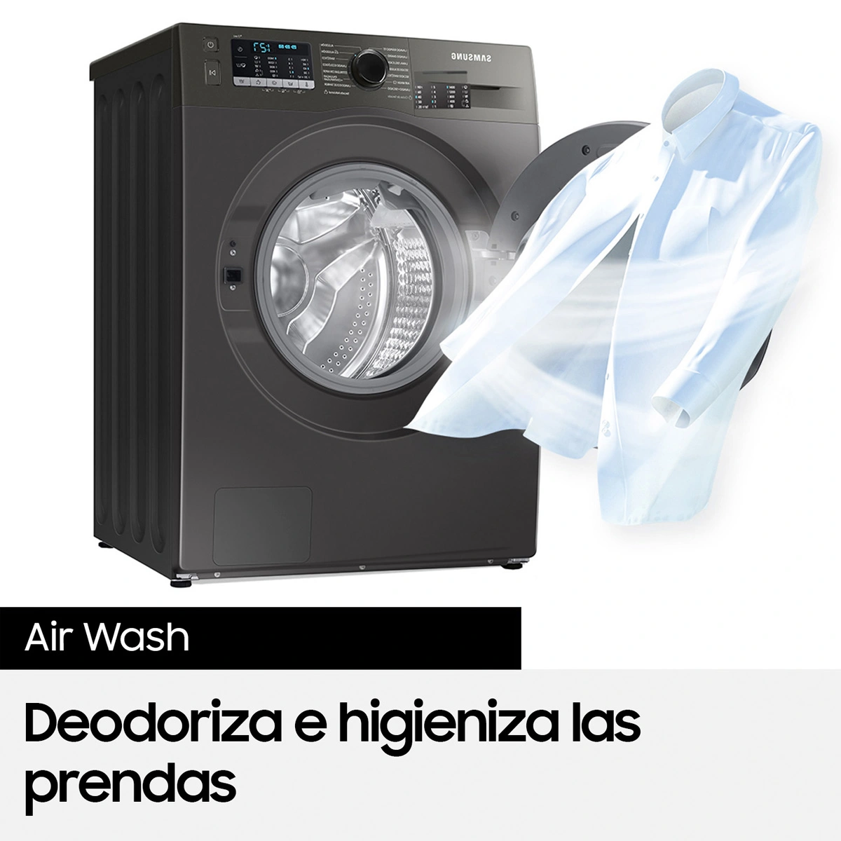 LAVADORA SECADORA SAMSUNG WD20T6300GP 20KG 12KG GRIS - 7