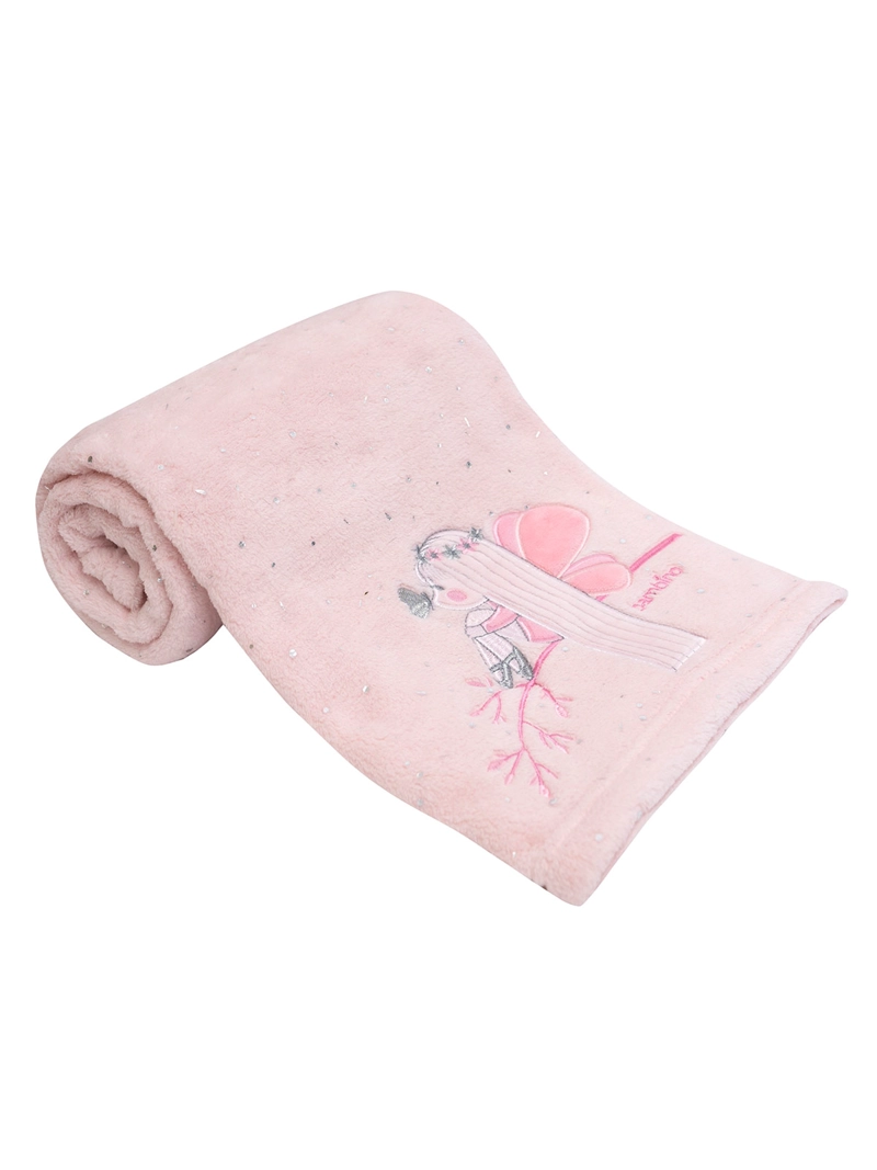 FRAZADA NIÑA BAMBINO CORAL BORDADA - 2