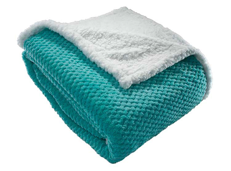 FRAZADA ANDES PANAL CHIPORRO 2 PLAZAS 210 X 210 CM TURQUESA - 2