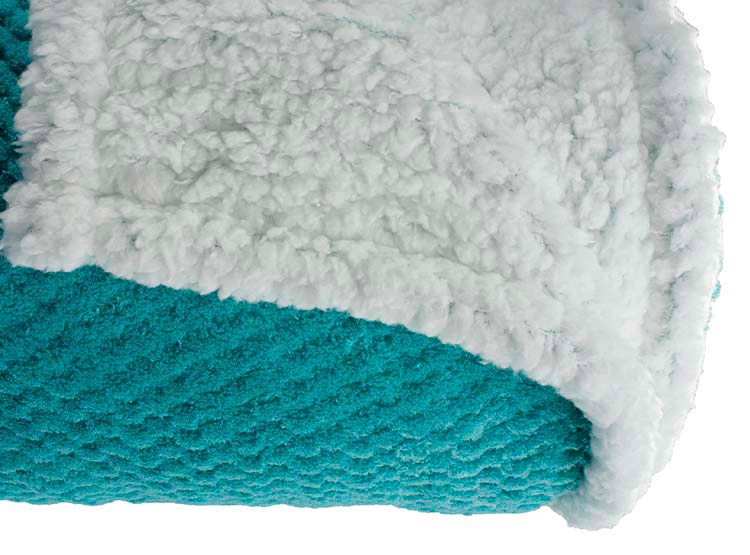 FRAZADA ANDES PANAL CHIPORRO 2 PLAZAS 210 X 210 CM TURQUESA - 4