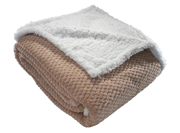 FRAZADA ANDES PANAL CHIPORRO 2 PLAZAS 210 X 210 CM BEIGE - 2