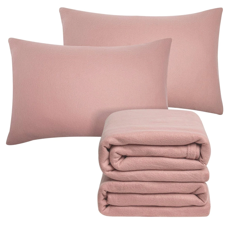 JUEGO DE SÁBANAS ANDES POLAR 1.5 PLAZAS ROSADO LISO - 5