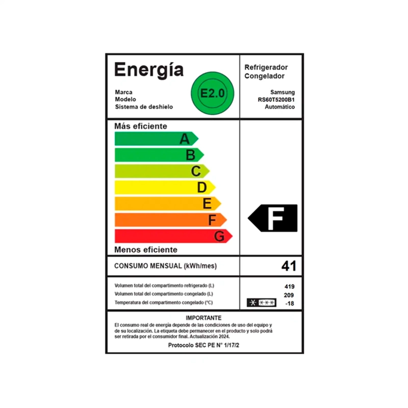 REFRIGERADOR SIDE BY SIDE SAMSUNG RS60T5200B1/ZS 602L ALL AROUND COOLING NEGRO - 12