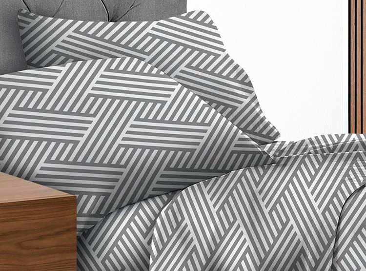 JUEGO DE SÁBANAS ILLUSIONS NASIJ KING GRIS - 1
