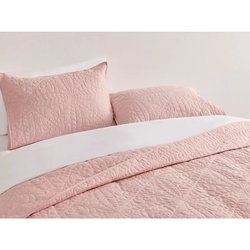 CUBRECAMA RIPLEY HOME FLORAL 1.5 PLAZAS PALO ROSA - 1