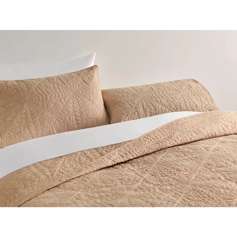CUBRECAMA RIPLEY HOME FLORAL 2 PLAZAS TAUPE - 2