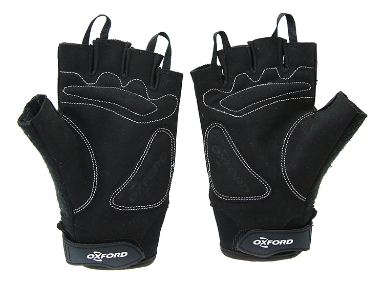 GUANTES OXFORD T/L DEDO CORTO NEGRO - 2