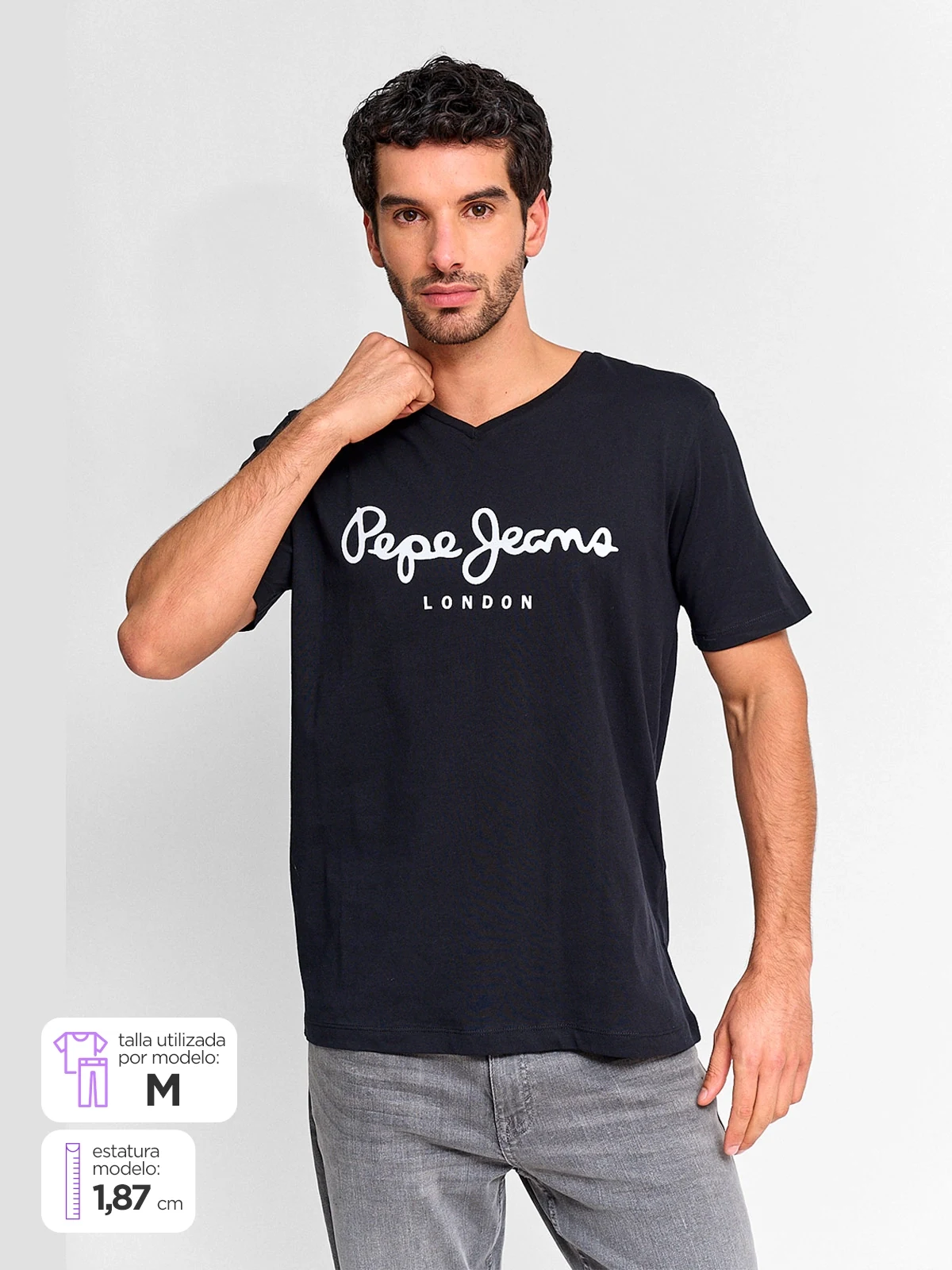 POLERA PEPE JEANS CUELLO EN V - 1