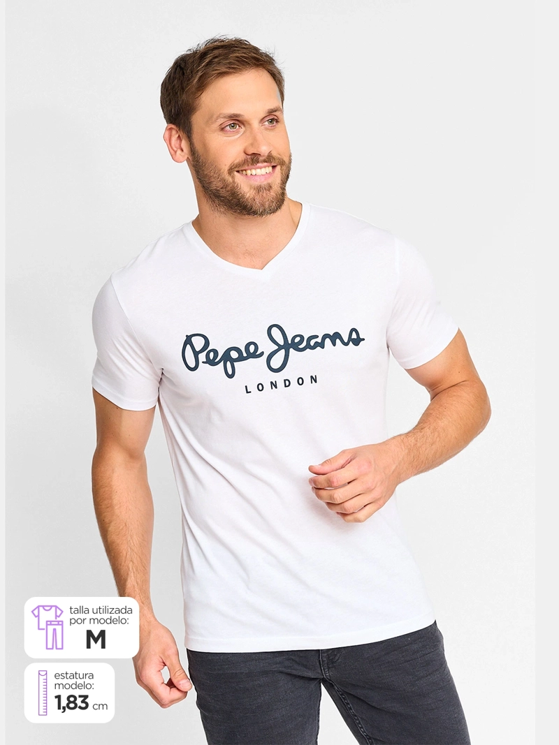POLERA PEPE JEANS CUELLO EN V - 1