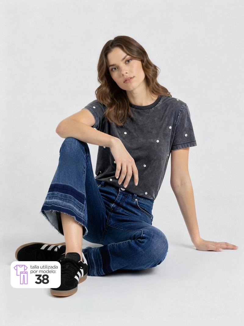 JEANS MUJER BARBADOS PIERNA ANCHA - 1