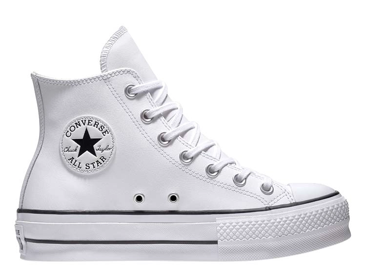 ZAPATILLAS MUJER CONVERSE URBANAS BLANCO CHUCK TAYLOR ALL STAR LIFT HI CUERO - 1