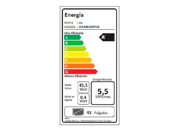 TELEVISOR LG 43LM6370 FHD SMART Negro, foto 8