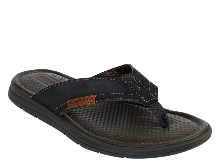 SANDALIAS CUERO HOMBRE DEMOCRATA AZUL MARINO SOUL - 2