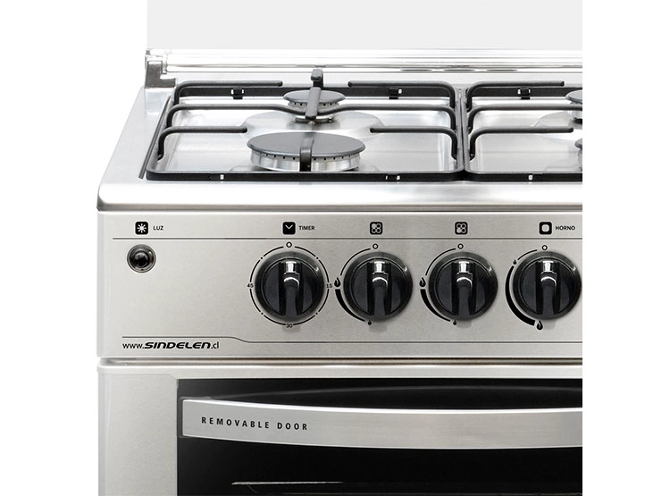 COCINA A GAS SINDELEN CH-6200IN 4 PLATOS ACERO - 3