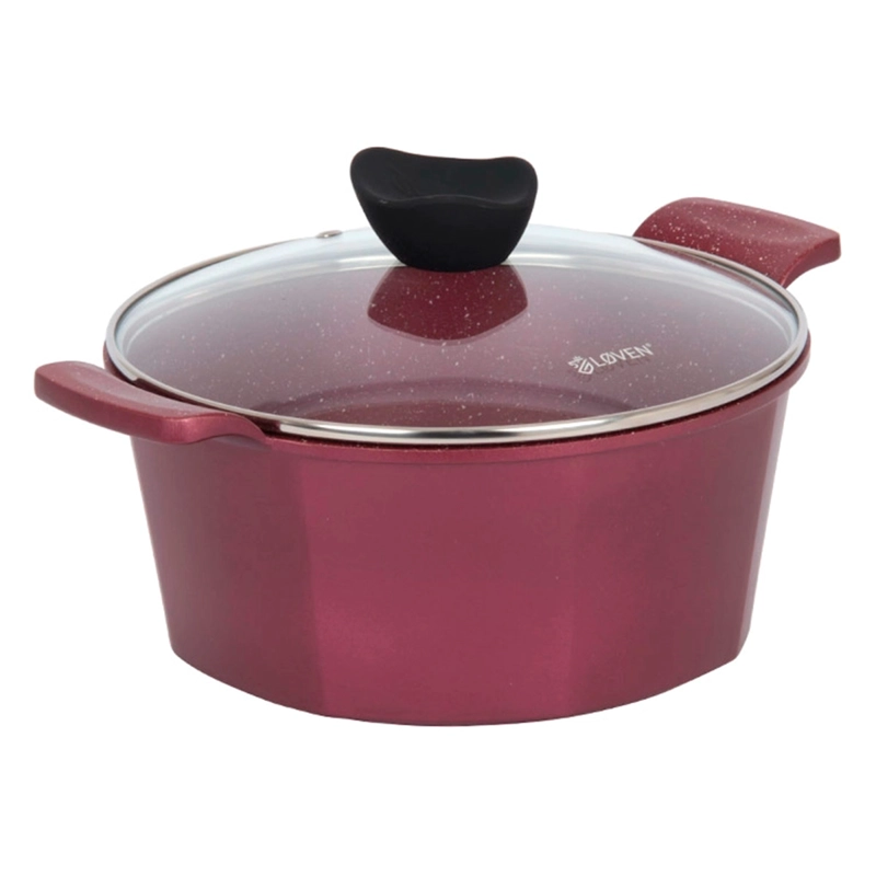 BATERÍA DE COCINA LOVEN EBBA BURGUNDY BURDEO 7 PIEZAS - 3
