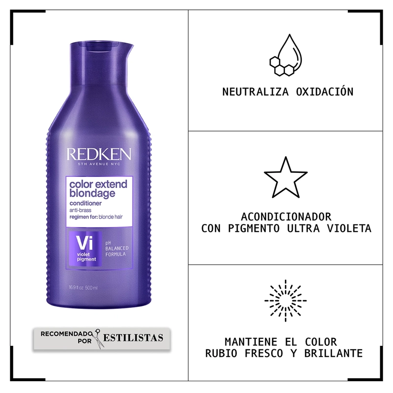 ACONDICIONADOR REDKEN TONALIZADOR RUBIO CONLOR EXTEND BLONDAGE 500 ML - 2