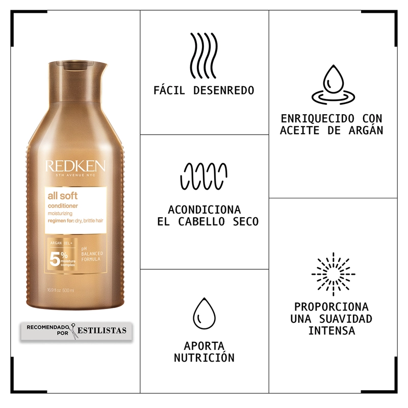 ACONDICIONADOR REDKEN HIDRATACIÓN ALL SOFT 500 ML - 2