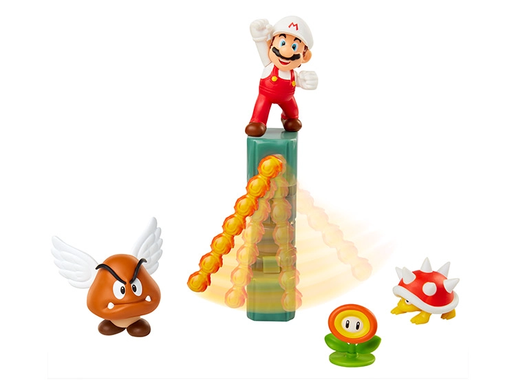 FIGURAS NINTENDO DIORAMA CASTILLO LAVA - 1