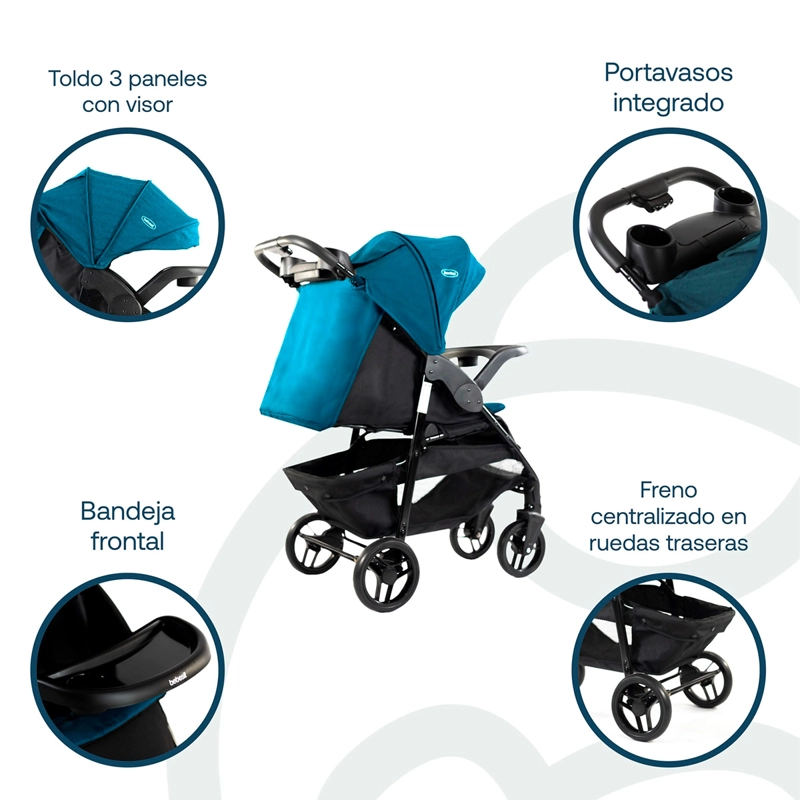 COCHE TRAVEL SYSTEM BEBESIT SIENNA GRIS - 4