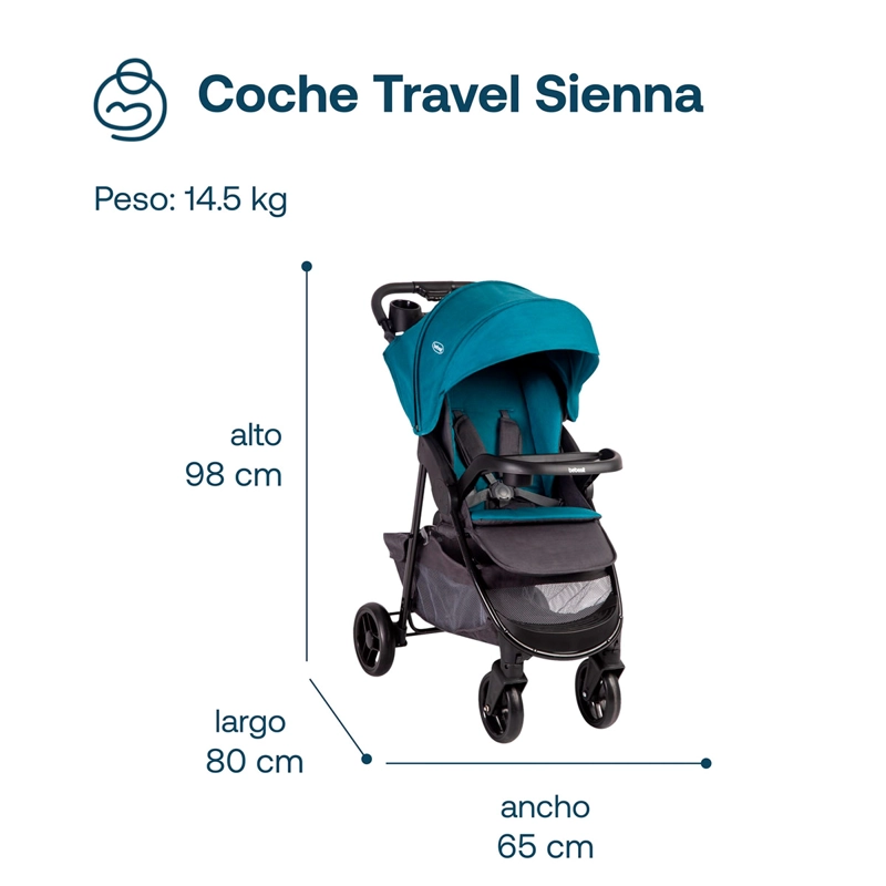 COCHE TRAVEL SYSTEM BEBESIT SIENNA GRIS - 6