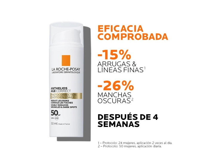 PROTECTOR SOLAR FACIAL LA ROCHE-POSAY ANTHELIOS AGE CORRECT SPF 50 50 ML - 3