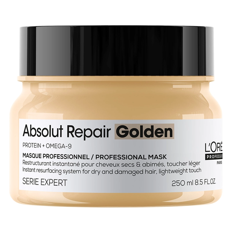 MÁSCARA DORADA L'ORÉAL PROOFESSIONNEL REPARACIÓN CABELLO DAÑADO ABSOLUT REPPAIR 250 ML - 1