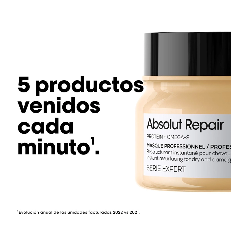 MÁSCARA REPARACIÓN L'ORÉAL PROFESSIONNEL REPARACIÓN CABELLO DAÑADO ABSOLUT REPAIR 250 ML - 8