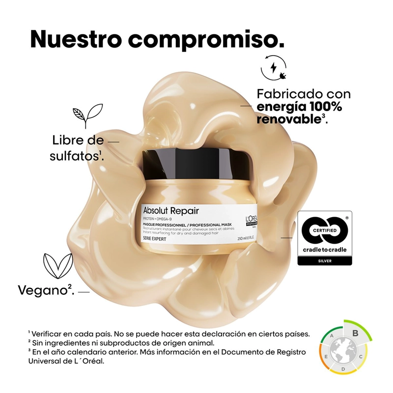 MÁSCARA REPARACIÓN L'ORÉAL PROFESSIONNEL REPARACIÓN CABELLO DAÑADO ABSOLUT REPAIR 250 ML - 9
