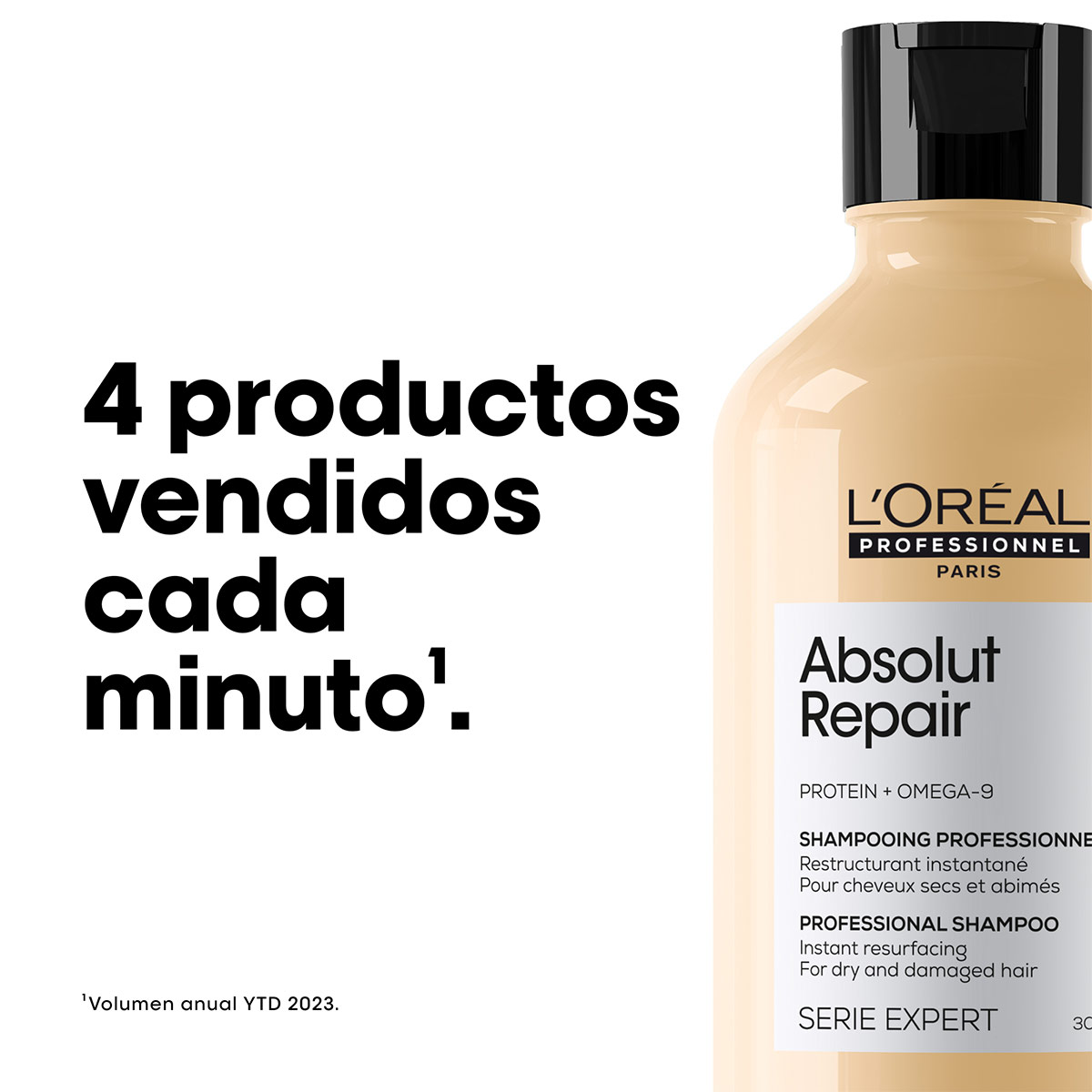 SHAMPOO LOREAL PROFESSIONNEL REPARACIÓN PROFUNDA ABSOLUT REPAIR SERIE EXPERT 500 ML - 7