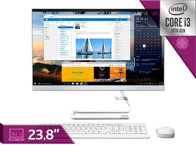 LENOVO IDEACENTRE A340-24IWL / INTEL® CORE™ I3 / 8GB RAM / 512GB
