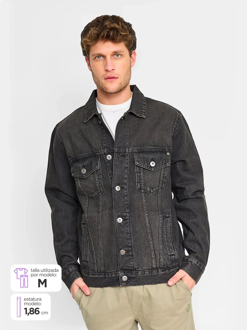 CHAQUETA ALGODÓN HOMBRE PEPE JEANS DENIM CLÁSICA - 1