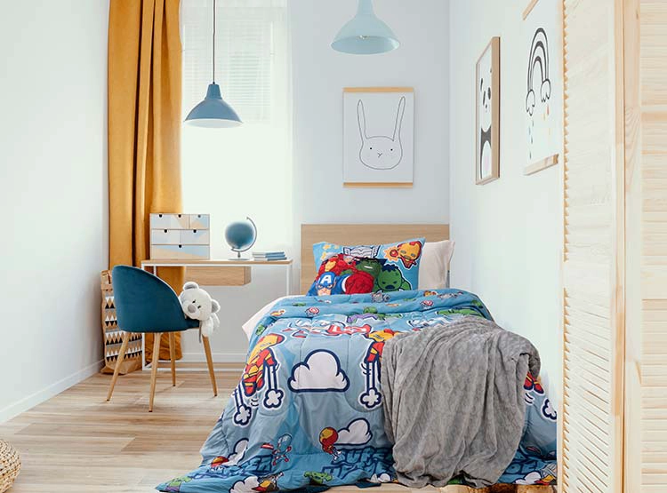 PLUMÓN MARVEL AVENGERS KAWAII 1.5 PLAZAS CELESTE ESTAMPADO - 4