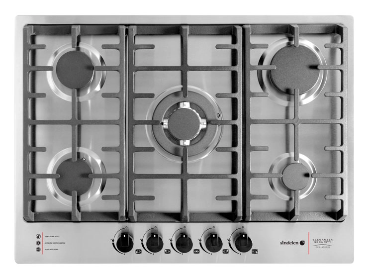 ENCIMERA A GAS SINDELEN CEG-4700IN 5 PLATOS ACERO