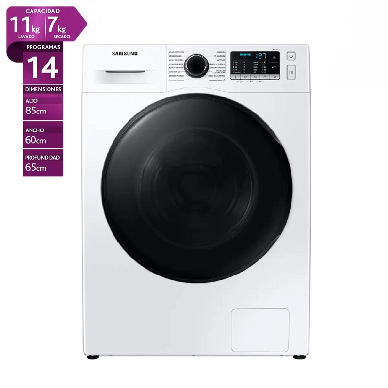 LAVADORA-SECADORA SAMSUNG 11-7 KG CON ECO BUBBLE™ WD11TA046BE/ZS - 1