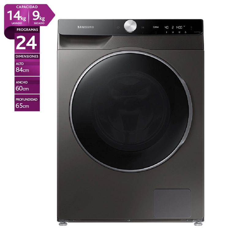 LAVADORA SECADORA SAMSUNG WD14TP04DSX/ZS 14KG 9KG GRIS