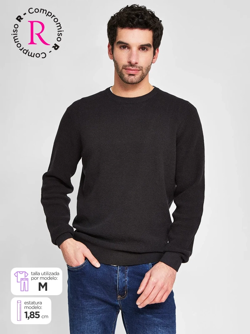 SWEATER HOMBRE MARQUIS ALGODÓN TEXTURADO - 1