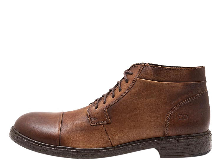 BOTINES HOMBRE DEMOCRATA CASUALES CAFE RUST CUERO - 1
