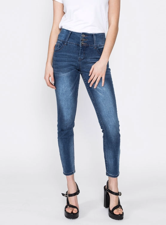 JEANS ALGODÓN MUJER ELLUS TIRO MEDIO - 1