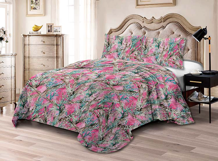 CUBRECAMA QUILT ILLUSIONS 1.5 PLAZAS MULTICOLOR ESTAMPADO FIORA - 1