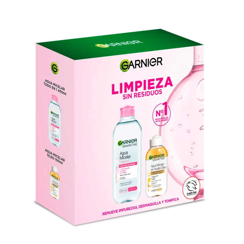 TRATAMIENTO FACIAL GARNIER HIDRATANTE RUTINA LIMPIEZA MICELARES SKIN ACTIVE - 3