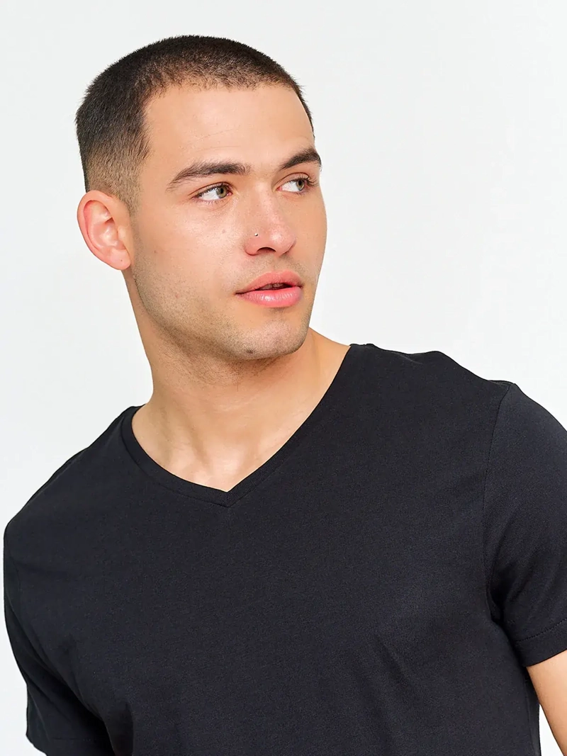 POLERA HOMBRE INDEX MANGA CORTA CUELLO V - 3