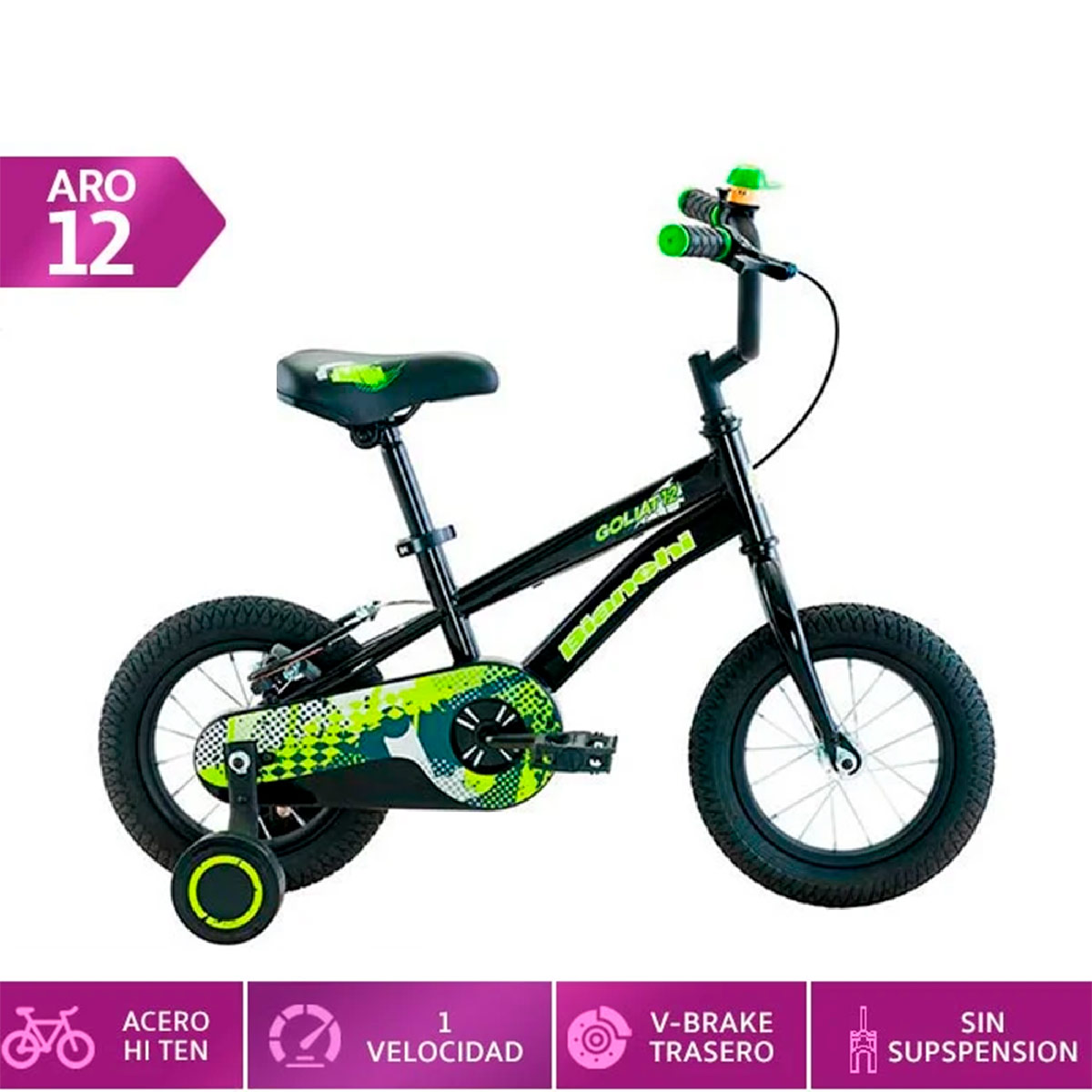 BICICLETA INFANTIL BIANCHI GOLIAT ARO 12 - 1