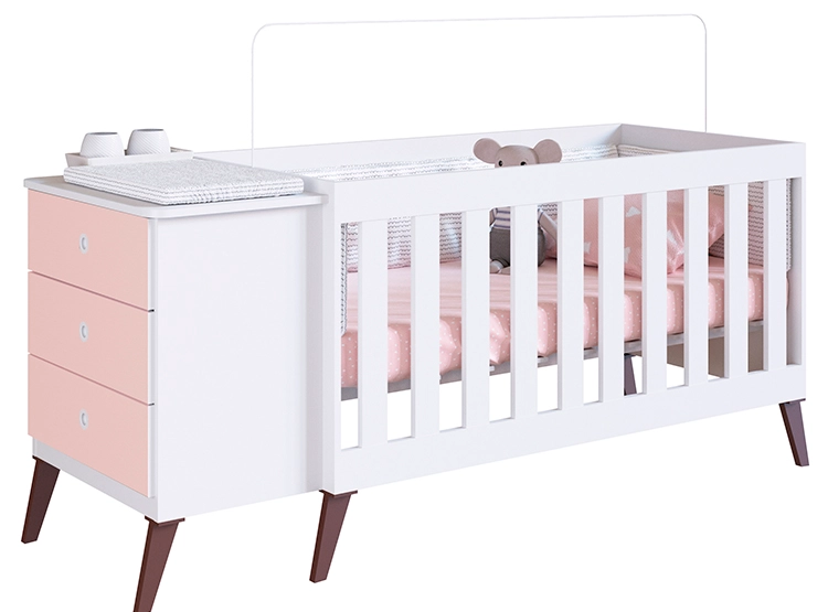CUNA KIDSCOOL CAJONERA ENCANTO BE020RS 1 PLAZA ROSADO - 1