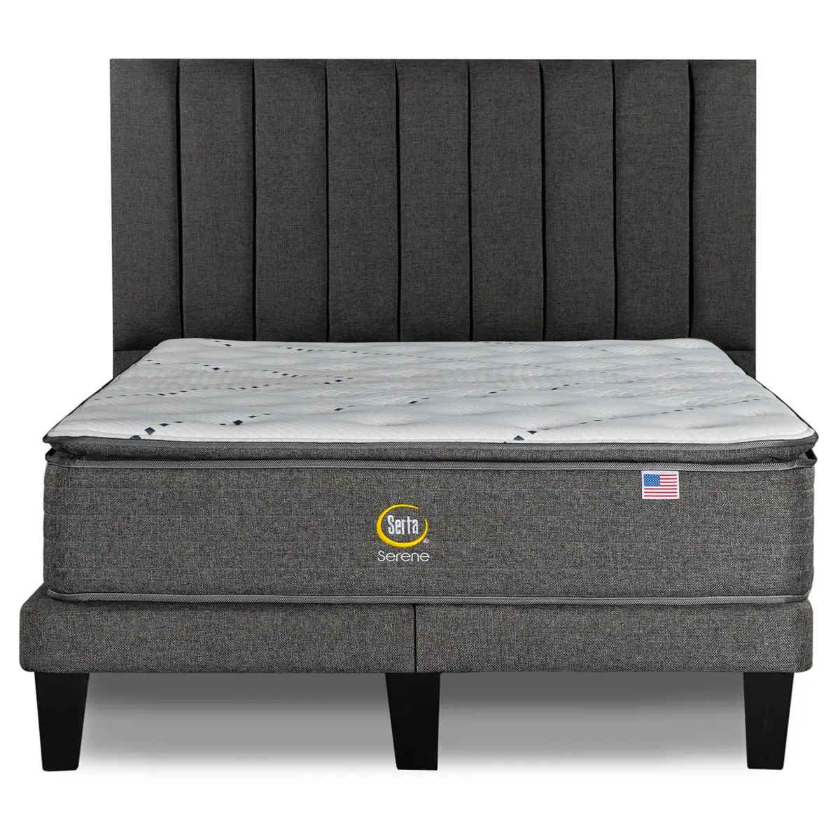 CAMA EUROPEA SERTA SERENE KING B/D + RESPALDO TIBET - 2
